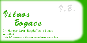 vilmos bogacs business card